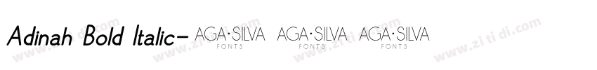 Adinah Bold Italic字体转换